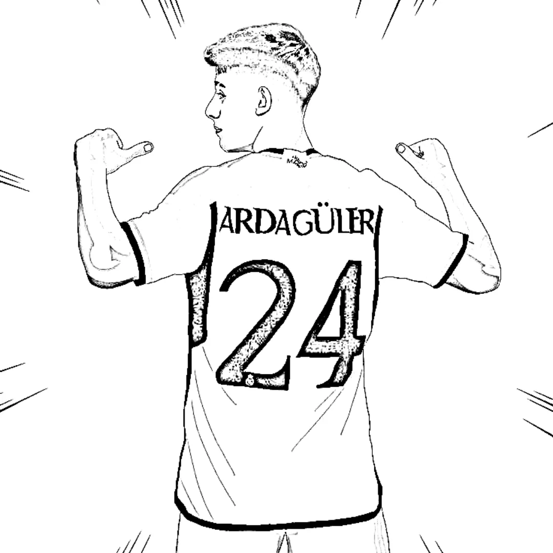 Arda Guler Para Colorir 3