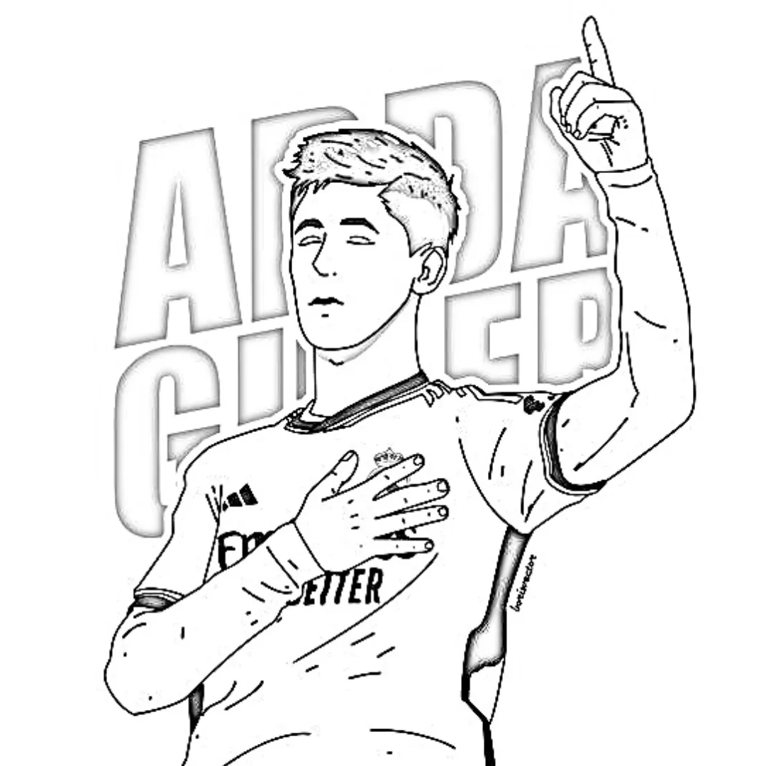 Arda Guler Para Colorir 4