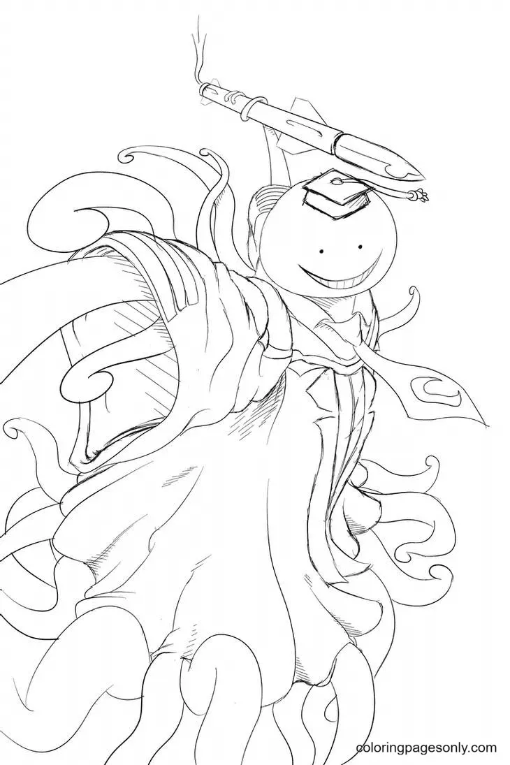 Assassination Classroom Para Colorear 14