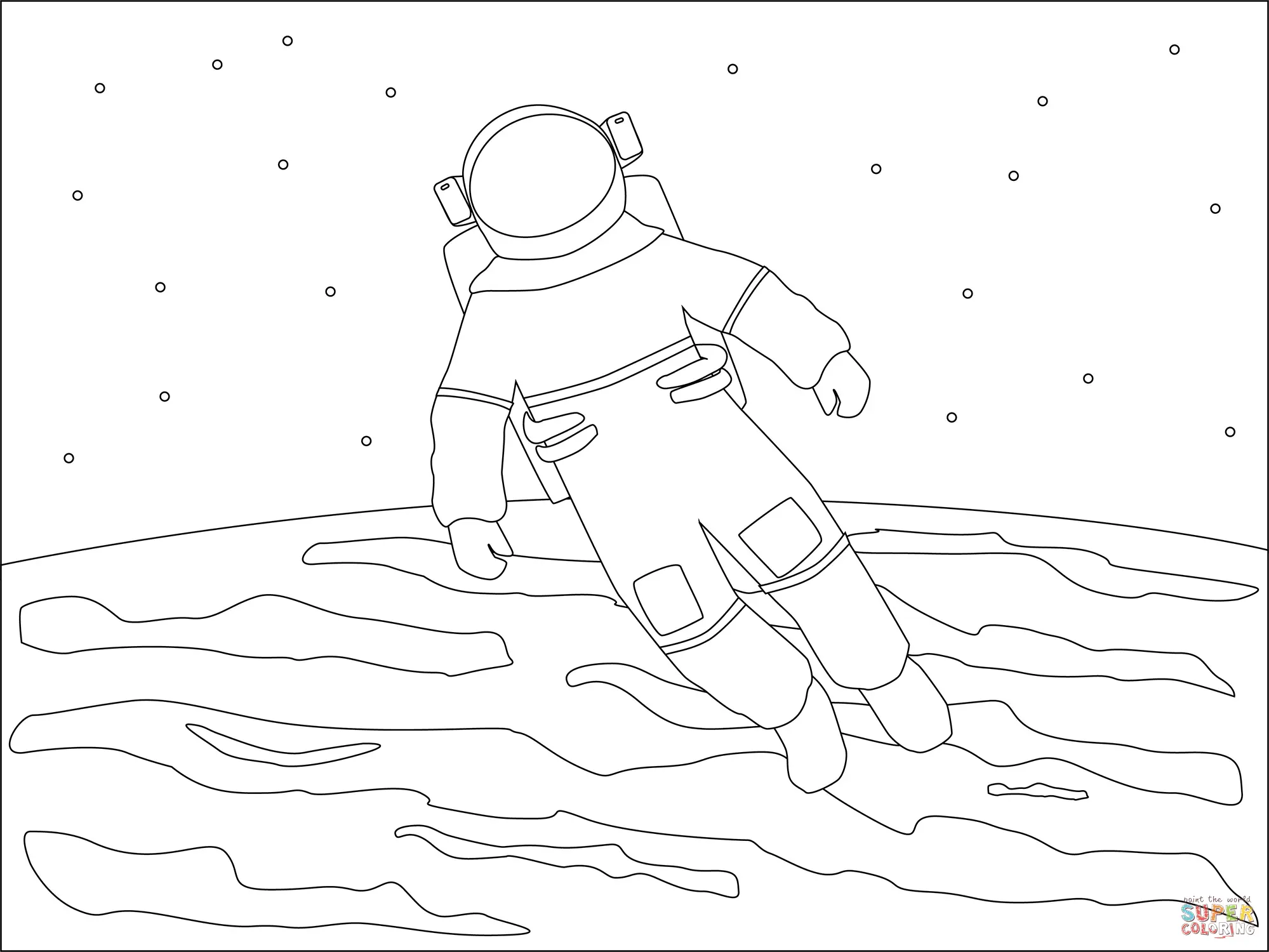 Astronautas Para Colorir 2