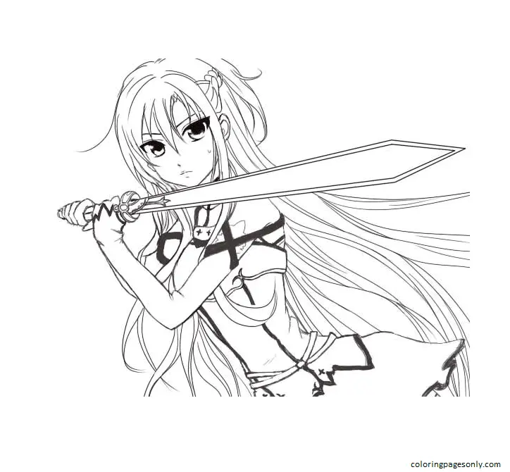 Asuna Coloring Pages 10