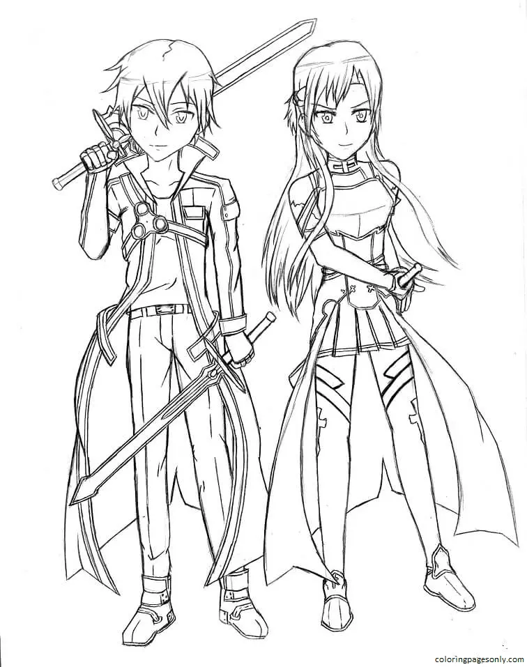Asuna Coloring Pages 12