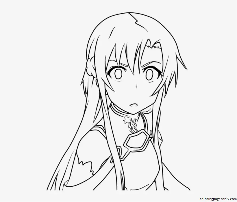 Asuna Coloring Pages 16