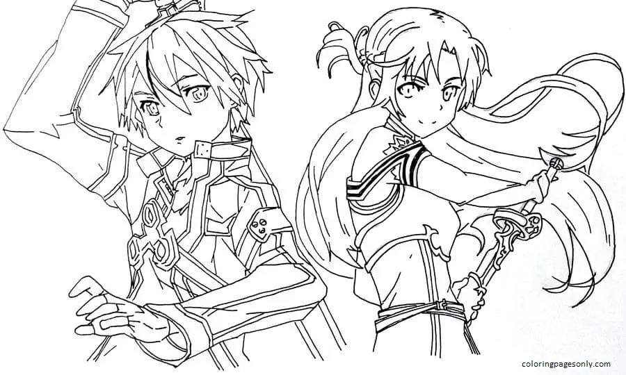 Asuna Coloring Pages 19
