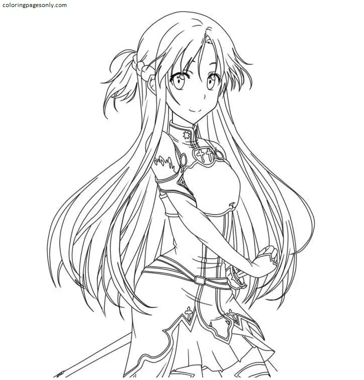 Asuna Coloring Pages 2