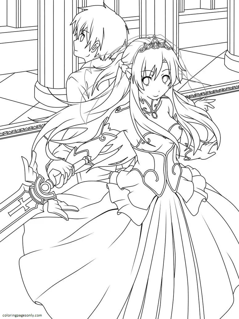Asuna Coloring Pages 25