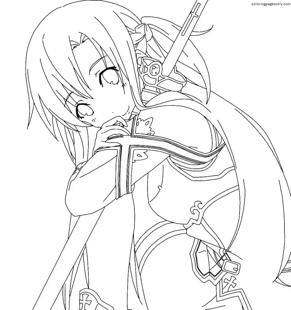 Asuna Coloring Pages 36