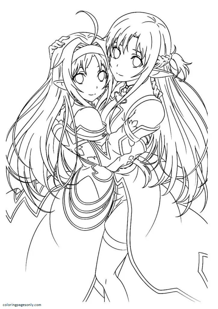 Asuna Coloring Pages 38