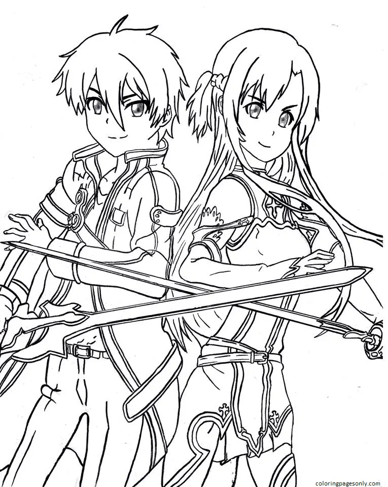 Asuna Coloring Pages 4
