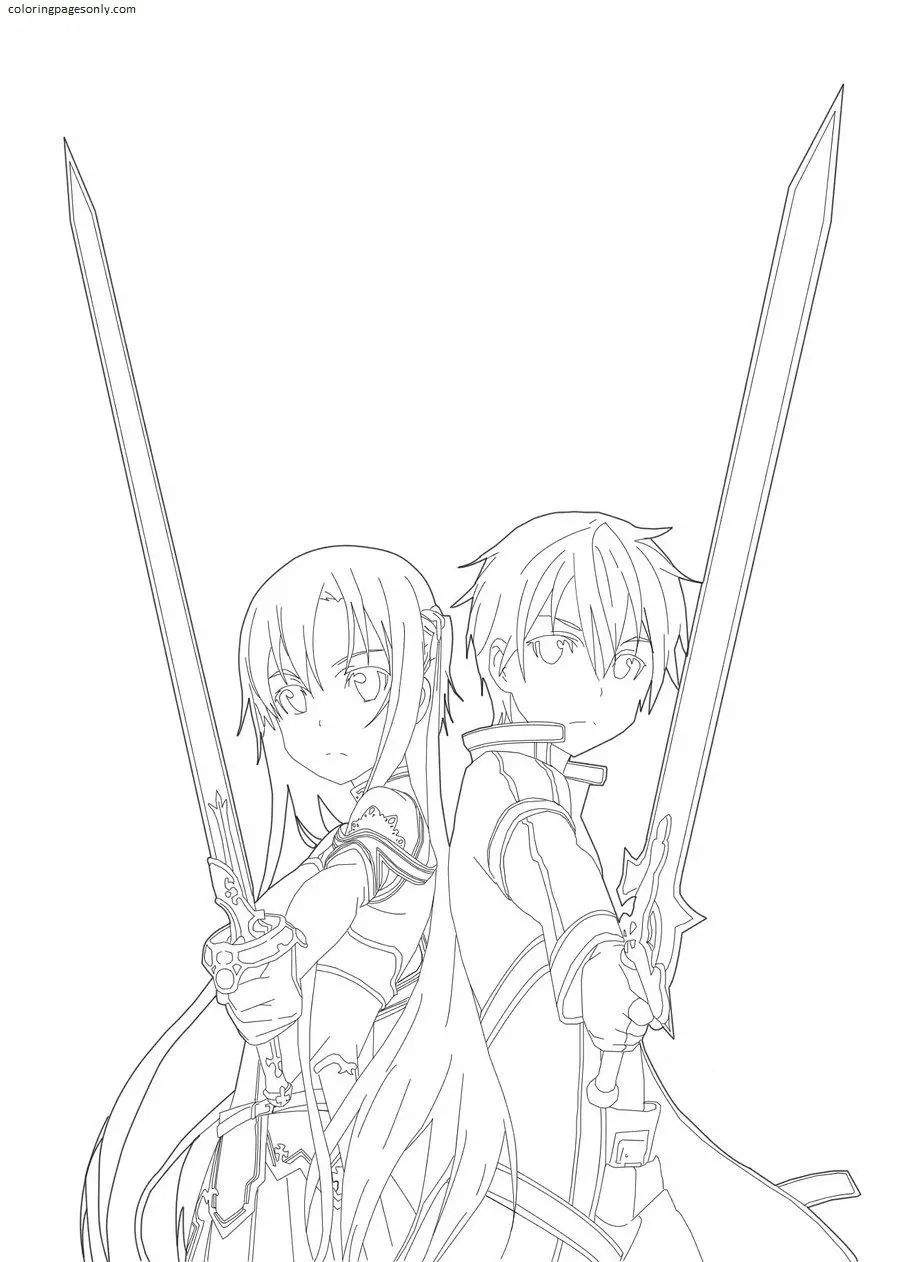 Asuna Coloring Pages 6