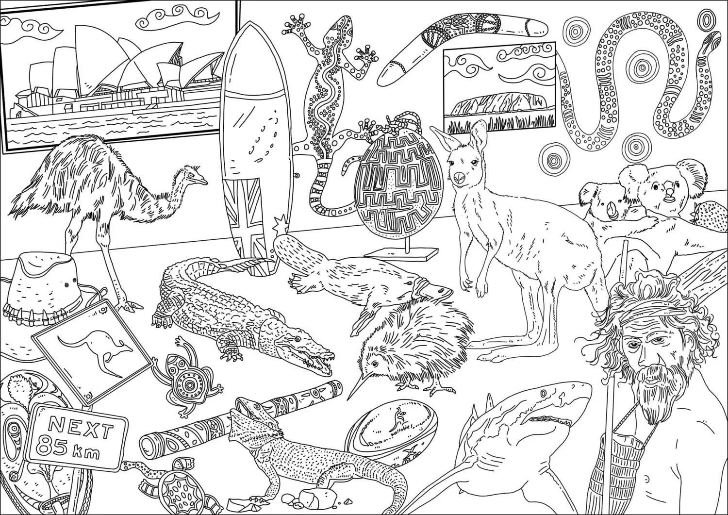 Australia Coloring Pages 13