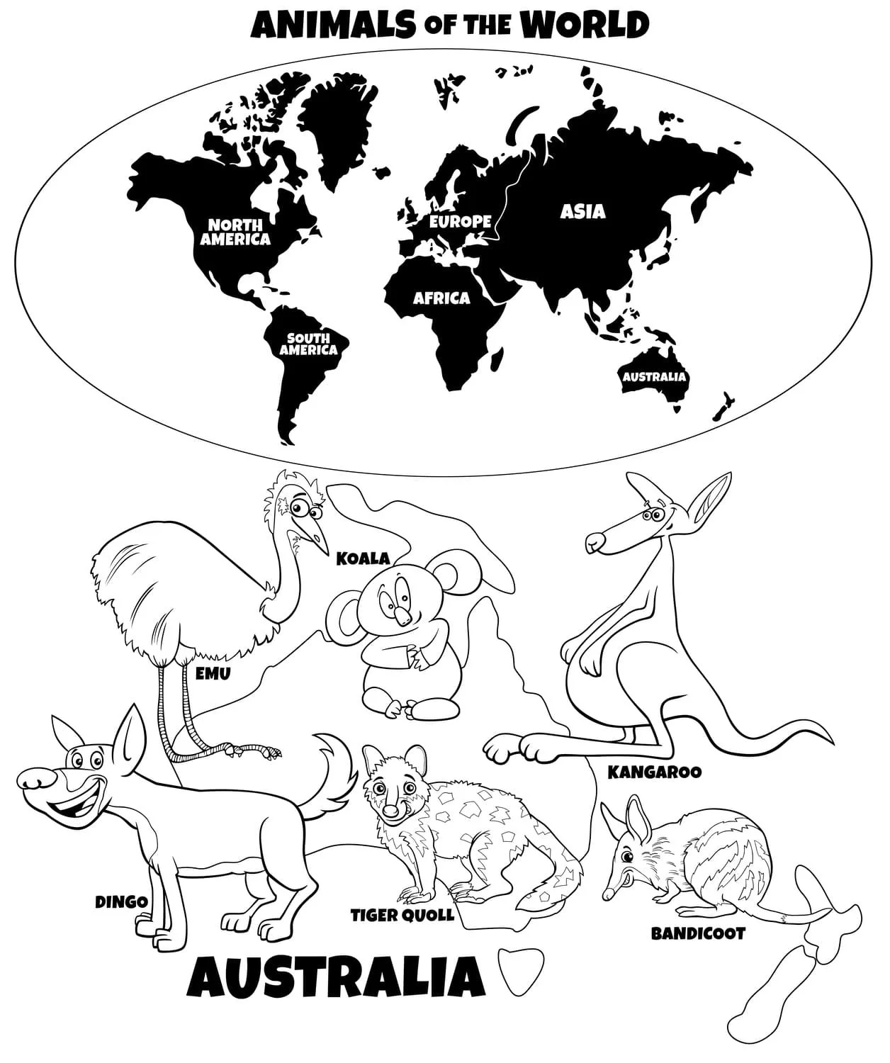 Animales Australianos Para Colorear 47