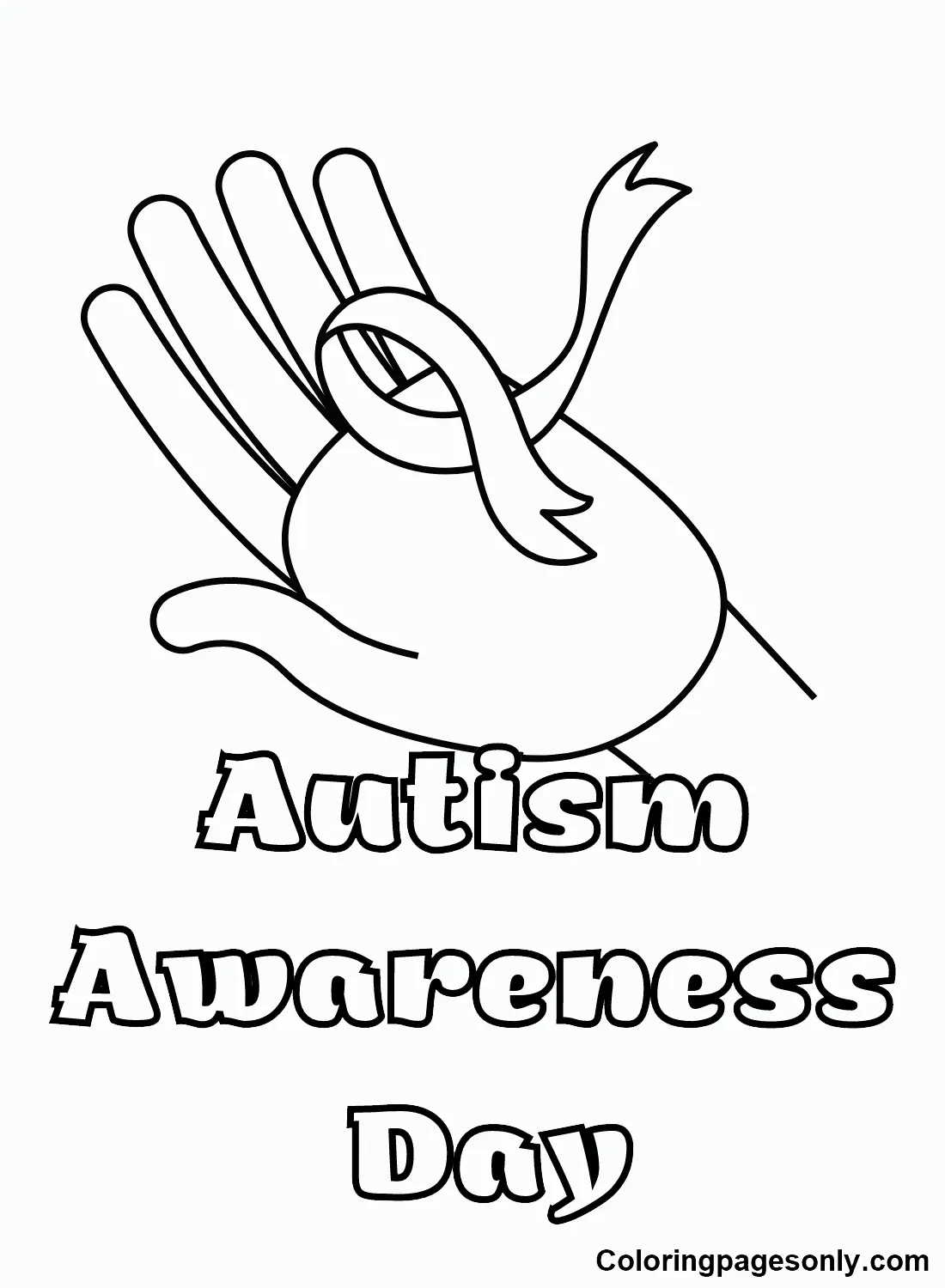 Desenhos de Paginas de Conscientizacao Sobre O Autismo Para Colorir 107