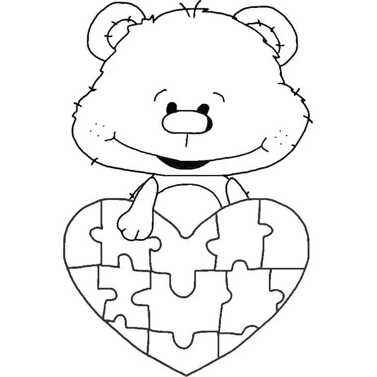 Desenhos de Paginas de Conscientizacao Sobre O Autismo Para Colorir 22