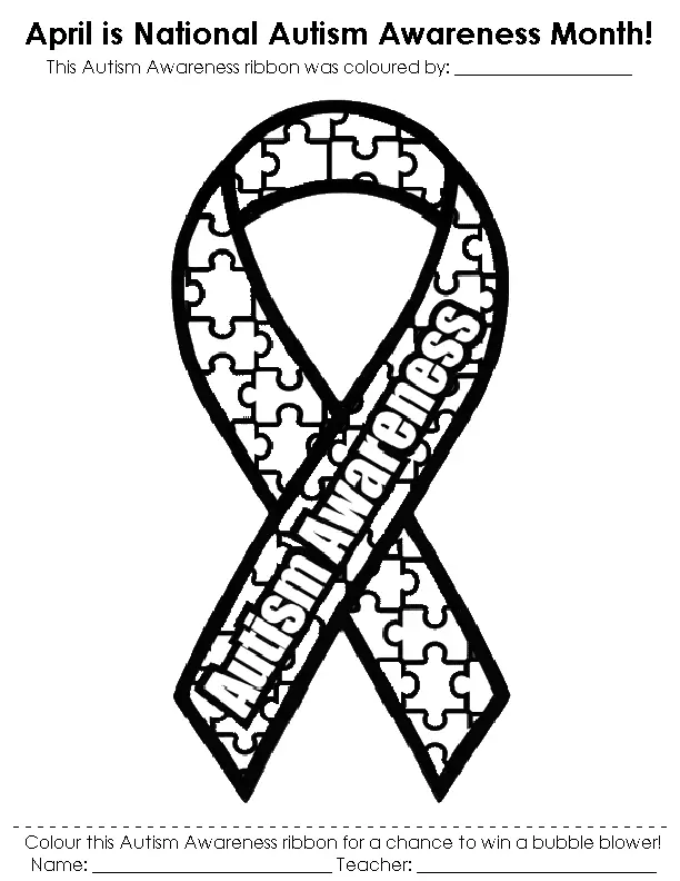 Desenhos de Paginas de Conscientizacao Sobre O Autismo Para Colorir 27