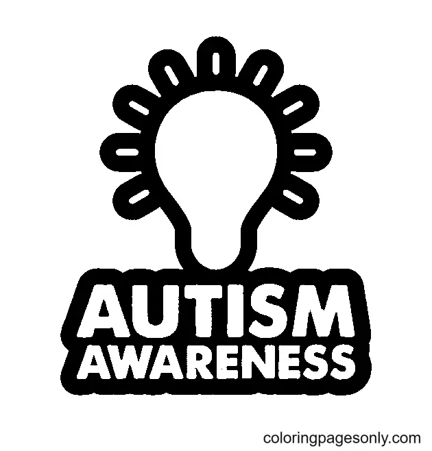 Desenhos de Paginas de Conscientizacao Sobre O Autismo Para Colorir 36
