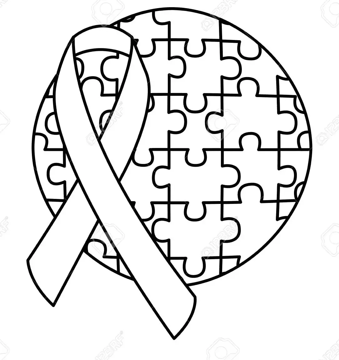 Desenhos de Paginas de Conscientizacao Sobre O Autismo Para Colorir 85