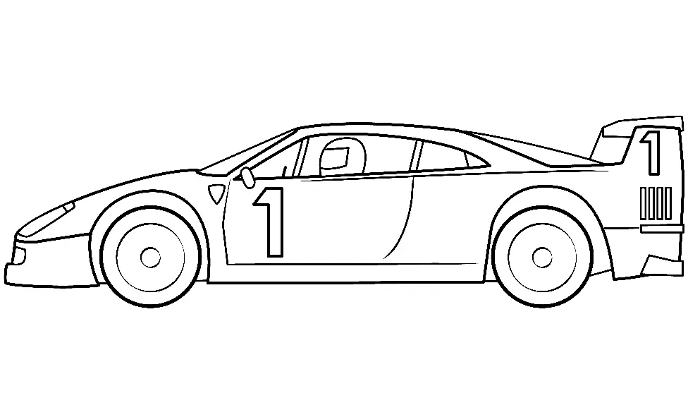 Autosport Para Colorear 1