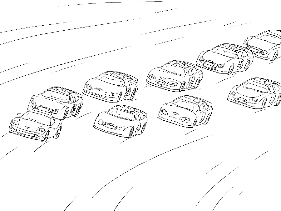 Autosport Para Colorear 11