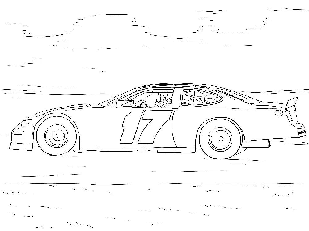 Autosport Para Colorear 26