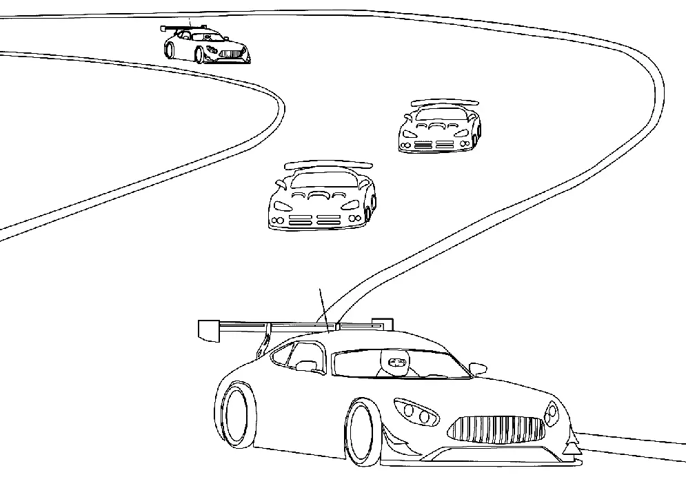 Autosport Para Colorear 9