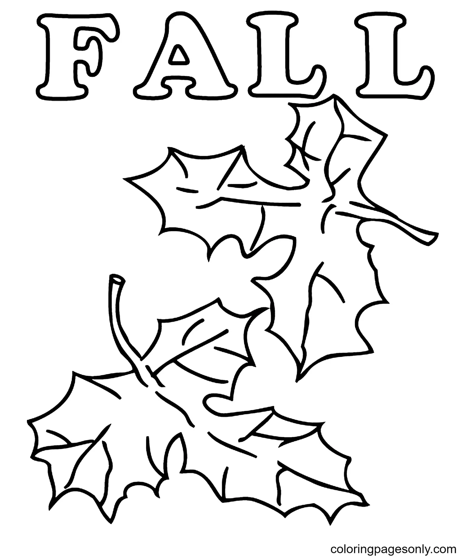 Autumn Leaves Coloring Pages 10