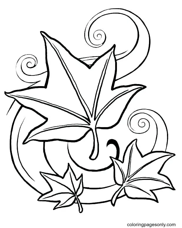 Autumn Leaves Coloring Pages 11