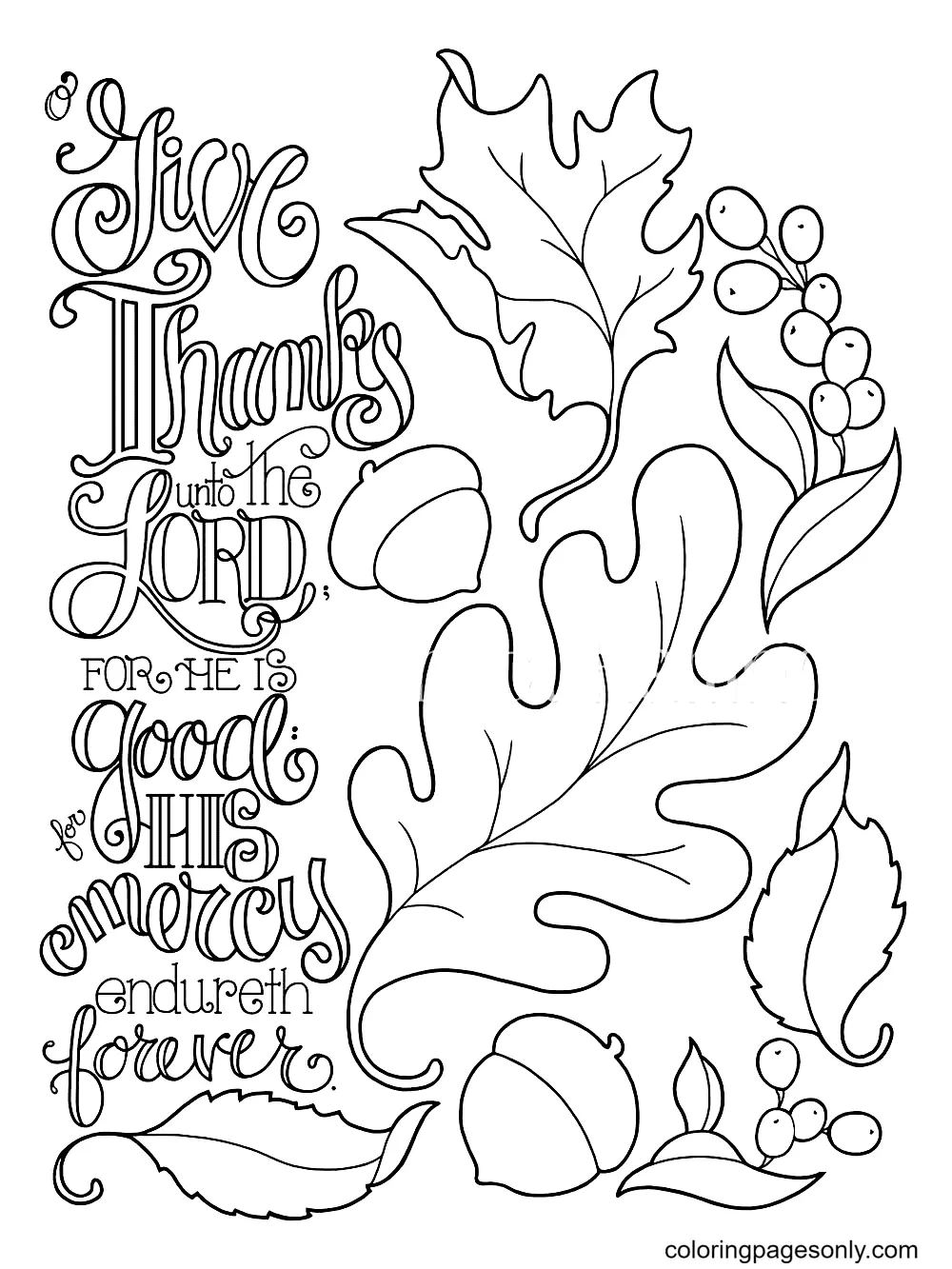 Autumn Leaves Coloring Pages 17