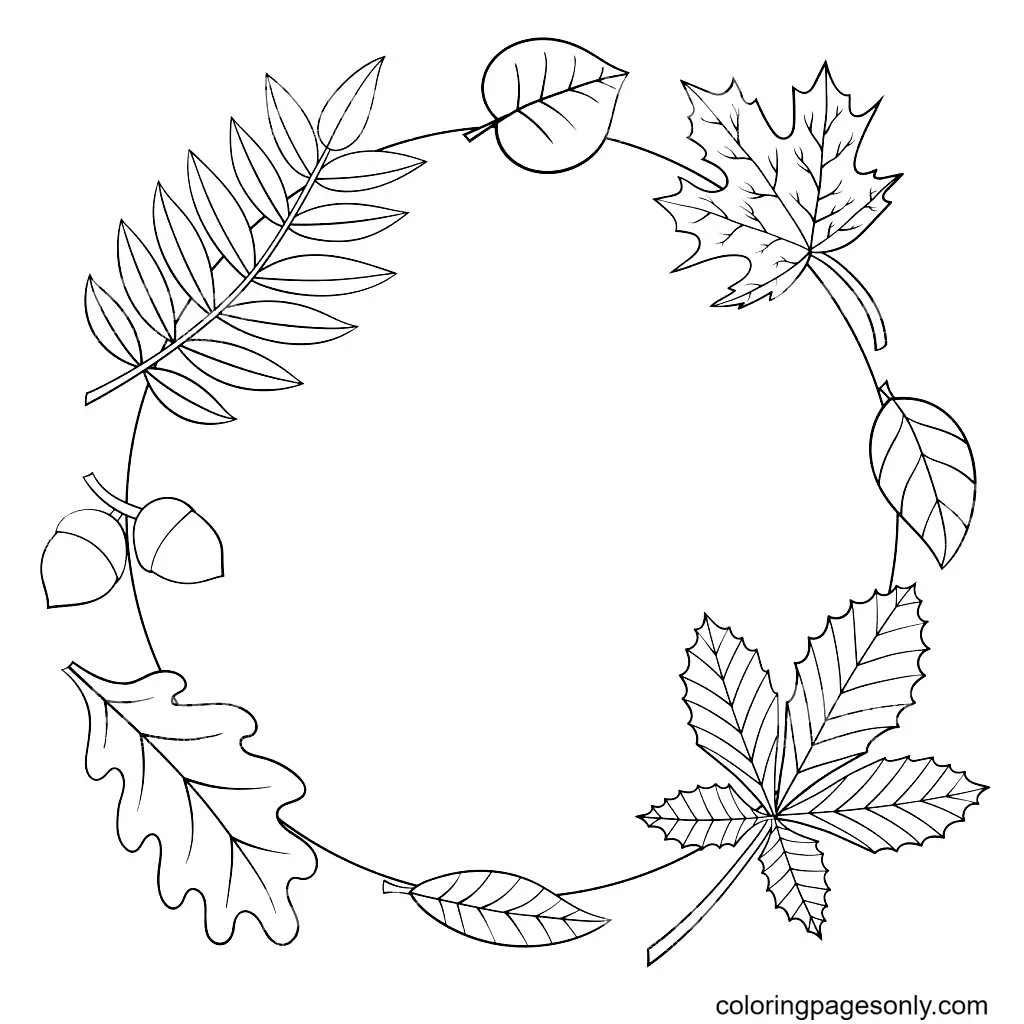 Autumn Leaves Coloring Pages 37