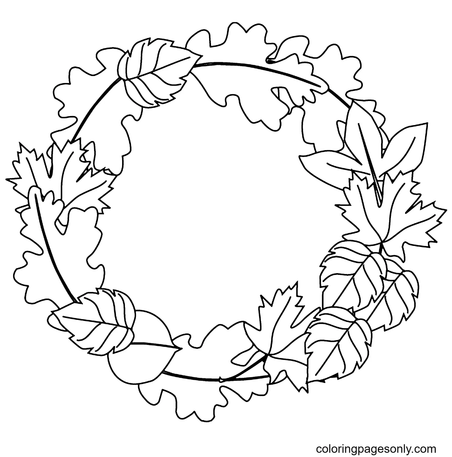 Autumn Leaves Coloring Pages 48