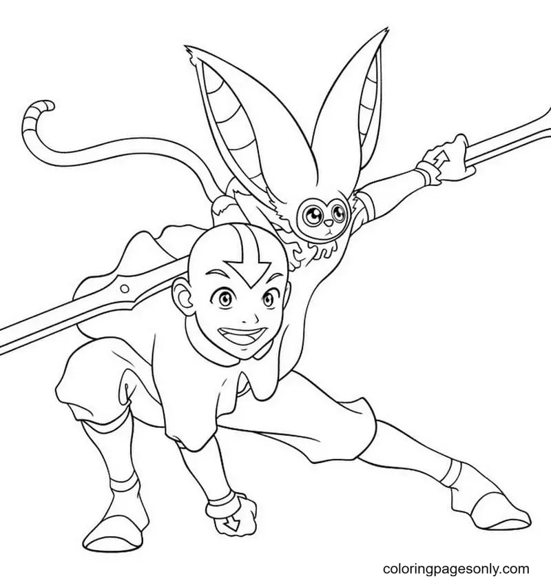 Desenhos de Avatar A Lenda de Aang Para Colorir 28