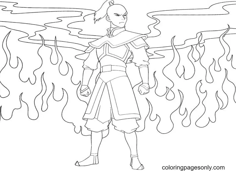 Desenhos de Avatar A Lenda de Aang Para Colorir 73