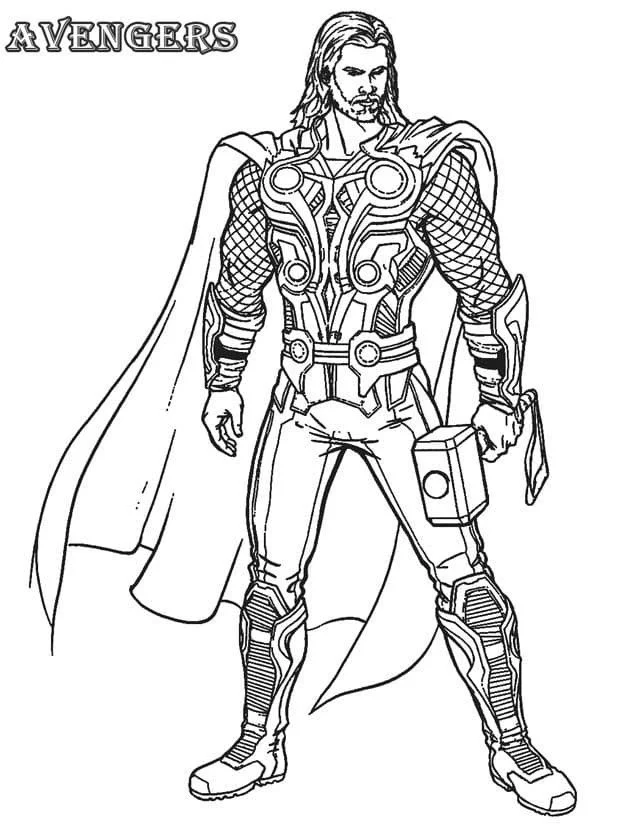 Avengers Thor Coloring Pages 1