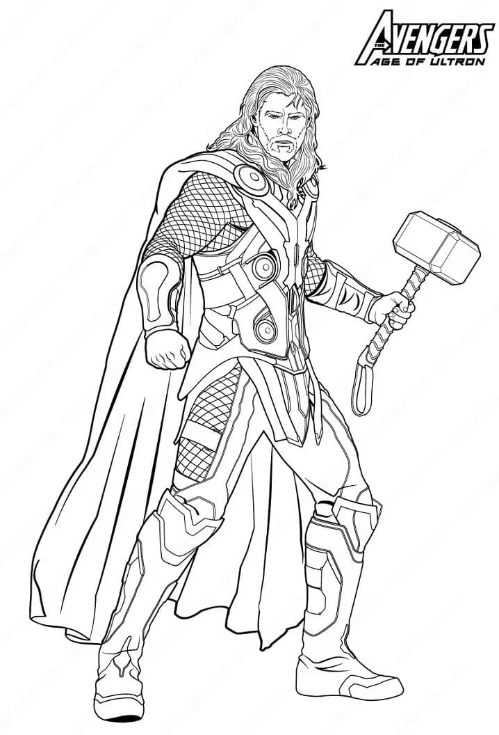 Avengers Thor Coloring Pages 3