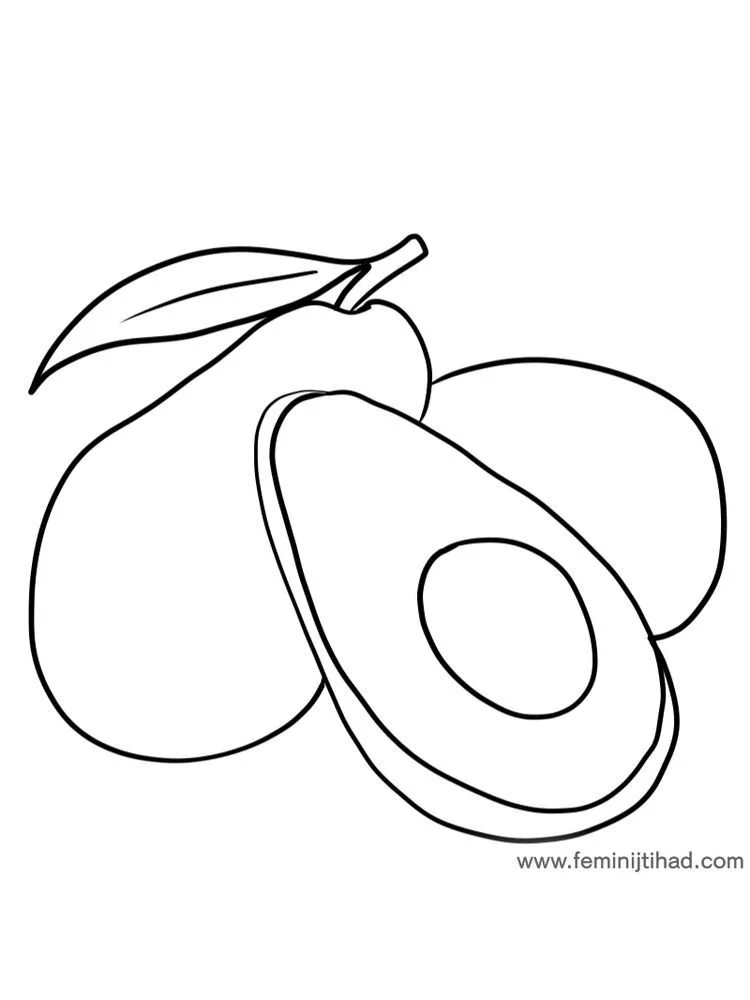 Aguacate Para Colorear 10