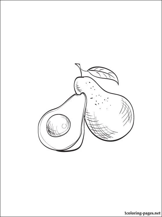 Aguacate Para Colorear 11