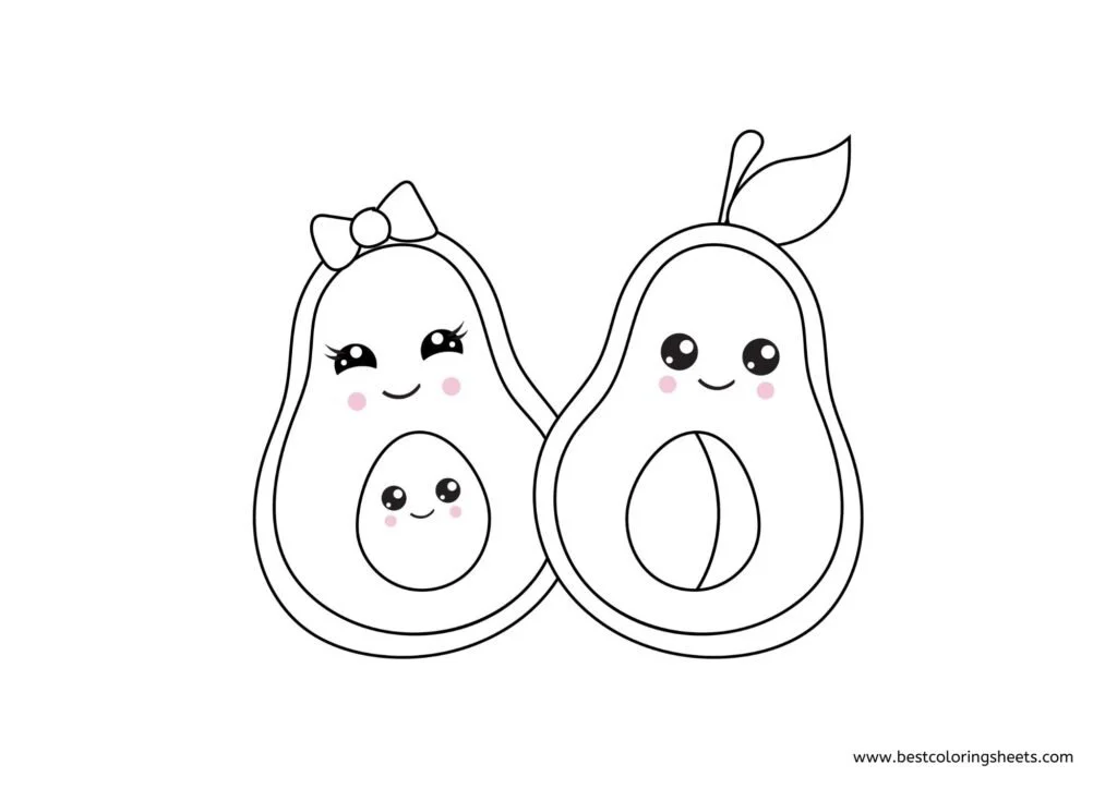 Aguacate Para Colorear 12
