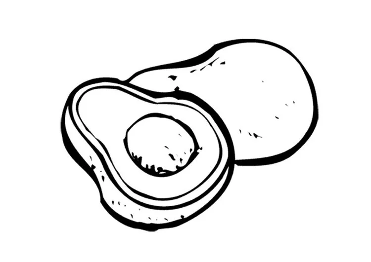 Aguacate Para Colorear 16