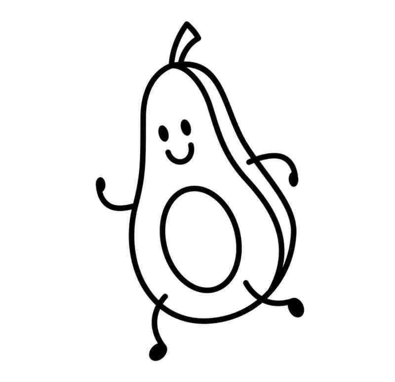 Aguacate Para Colorear 25