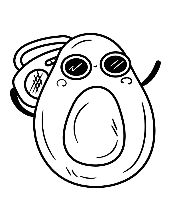 Aguacate Para Colorear 27