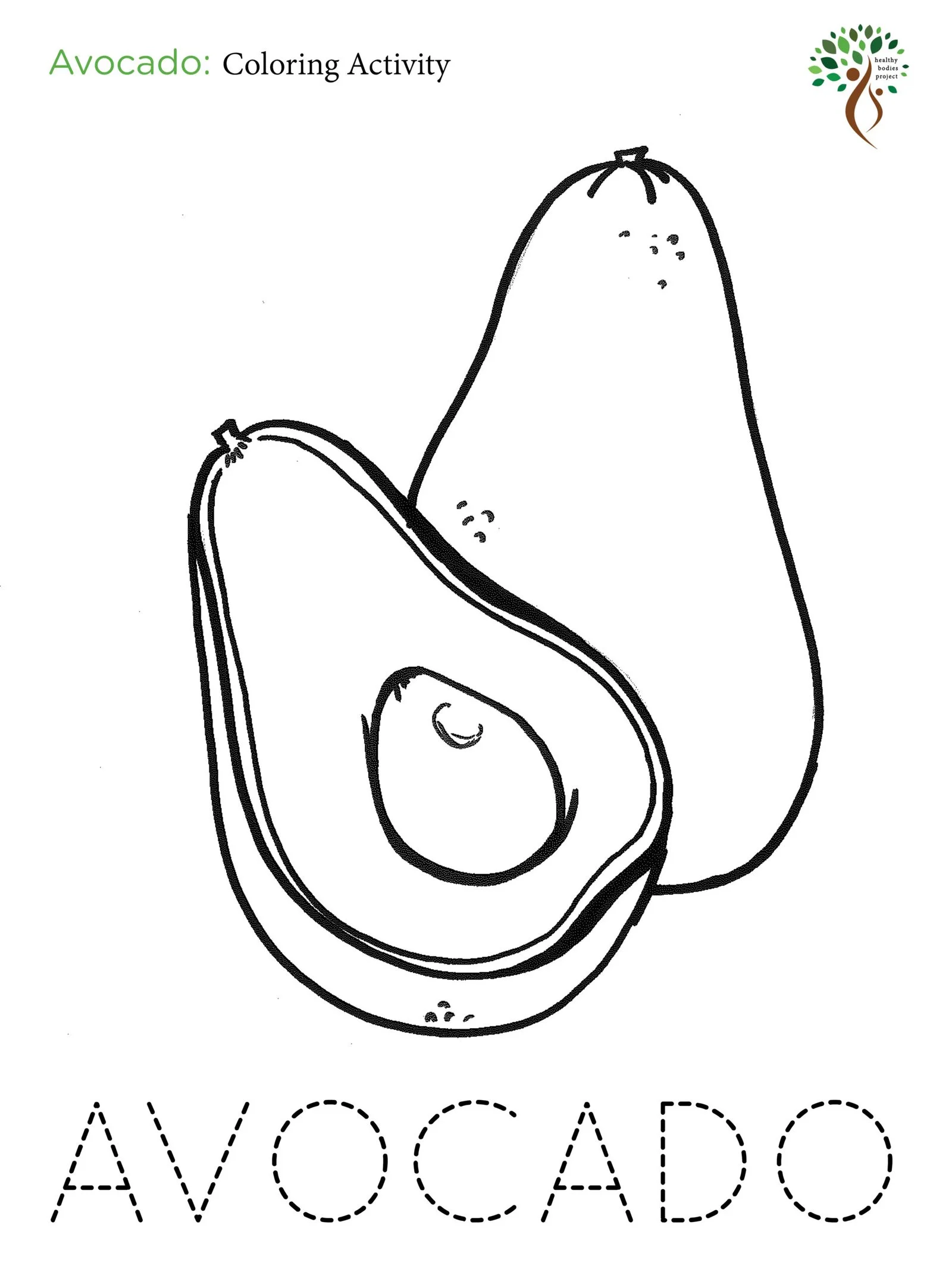 Aguacate Para Colorear 28