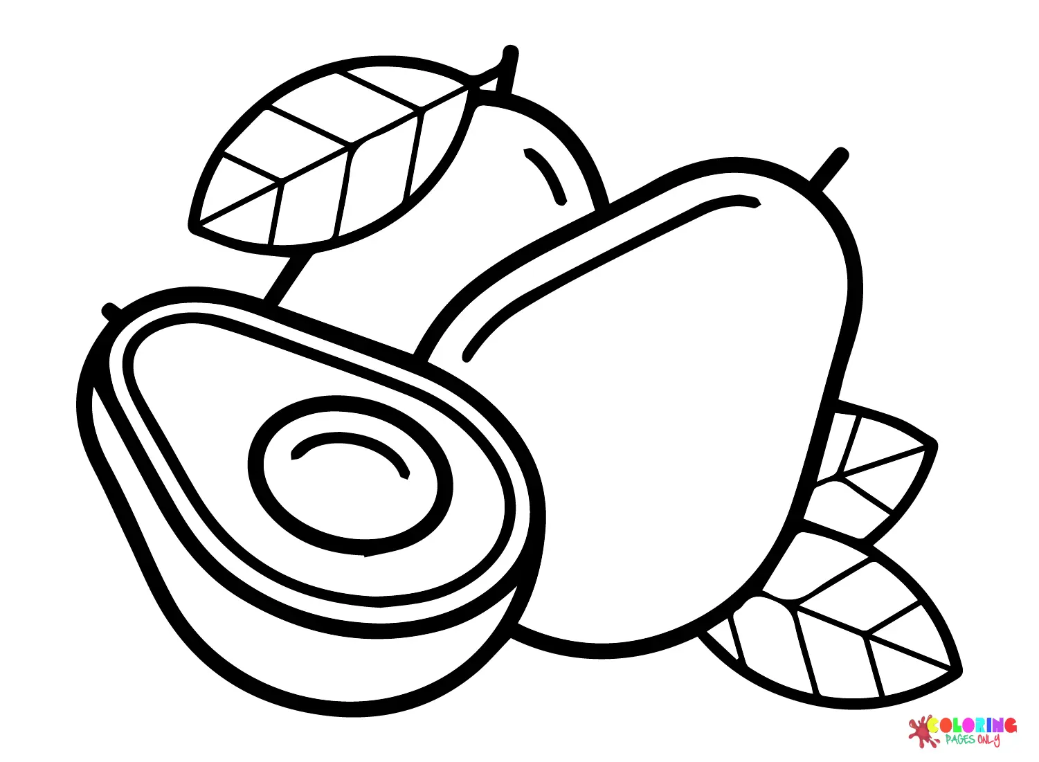 Aguacate Para Colorear 32