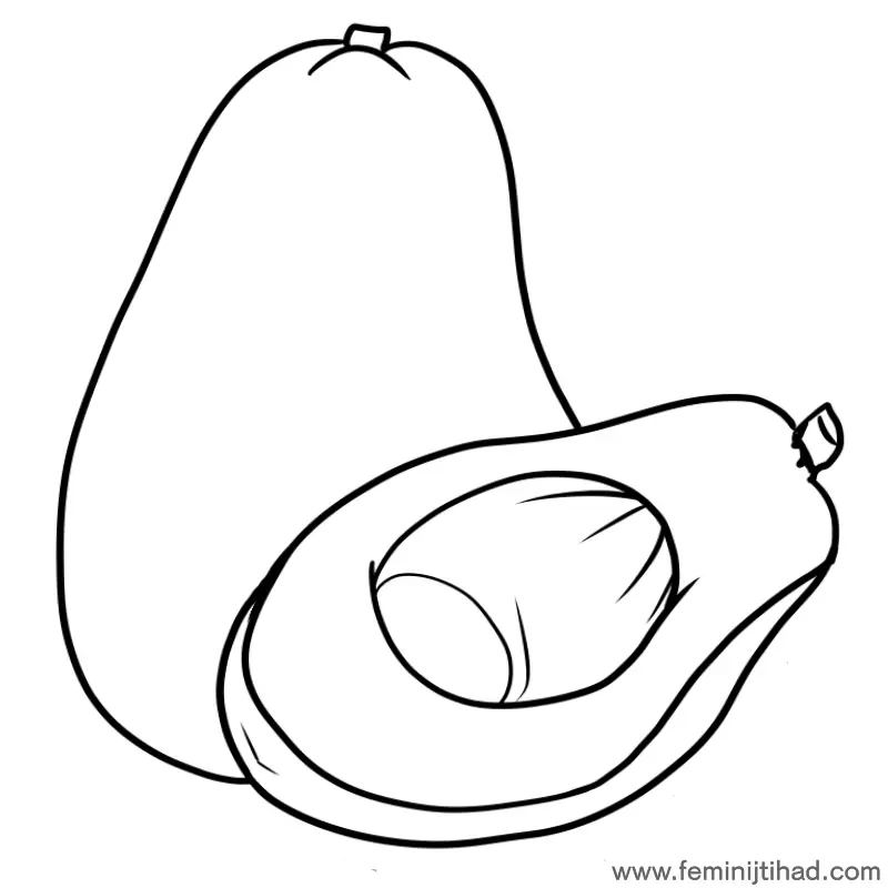 Aguacate Para Colorear 4