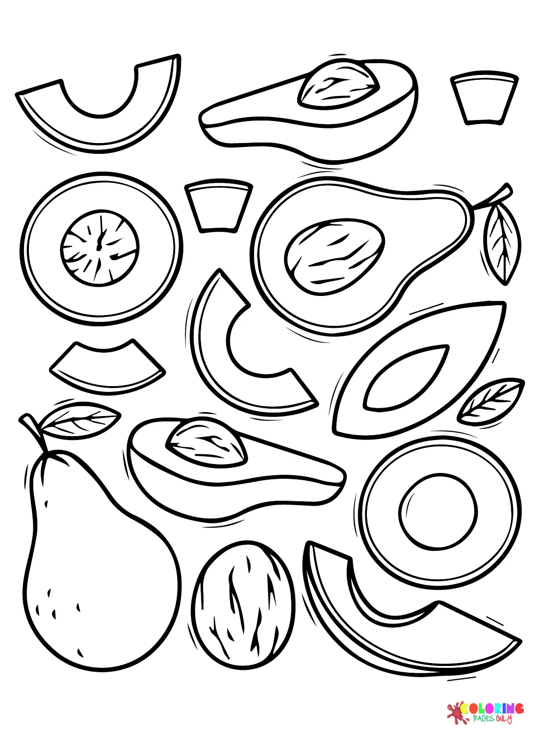 Aguacate Para Colorear 47