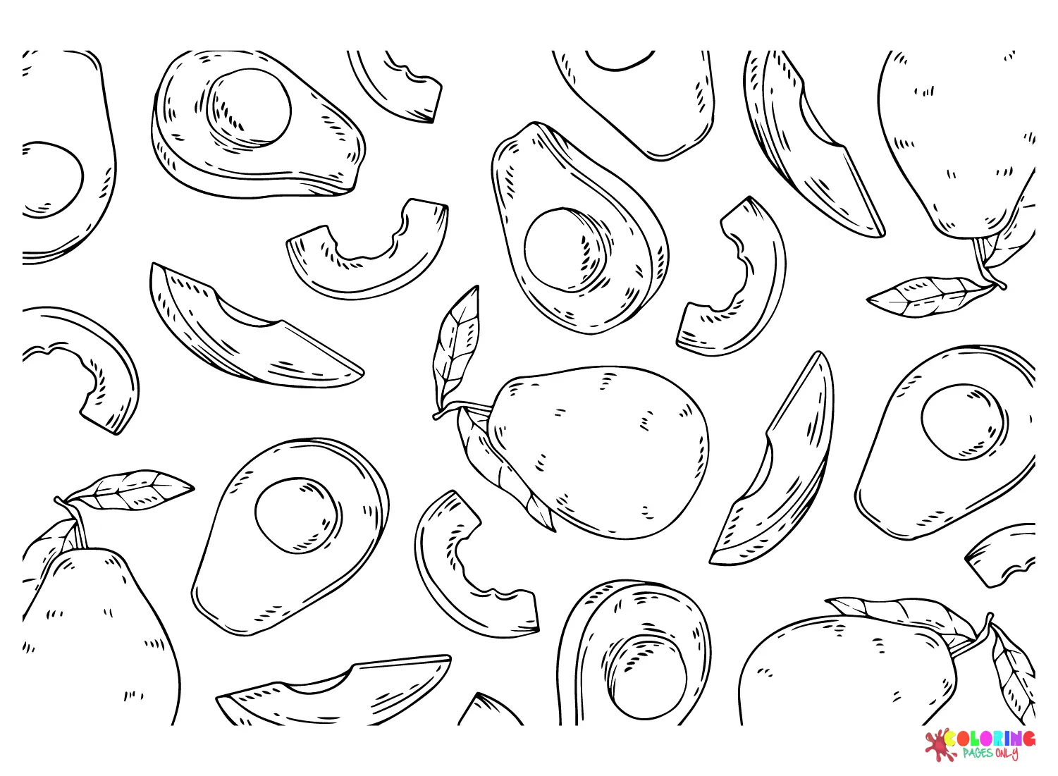 Aguacate Para Colorear 50