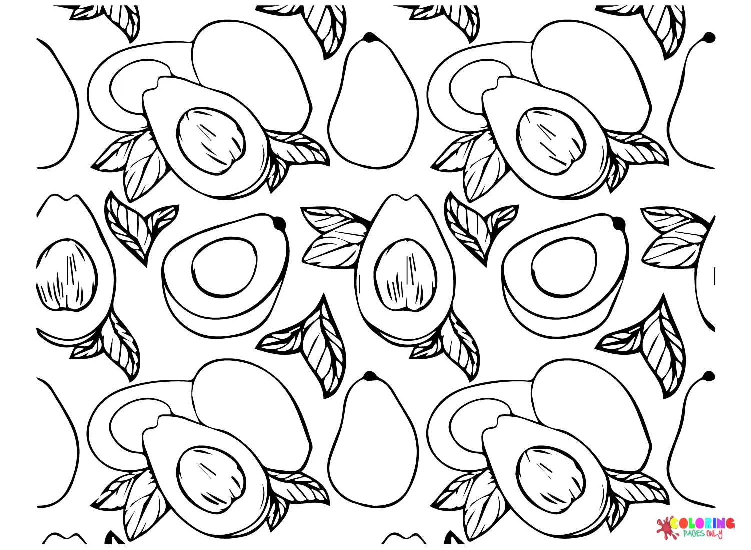 Aguacate Para Colorear 51