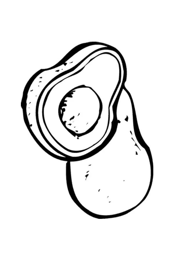 Aguacate Para Colorear 9