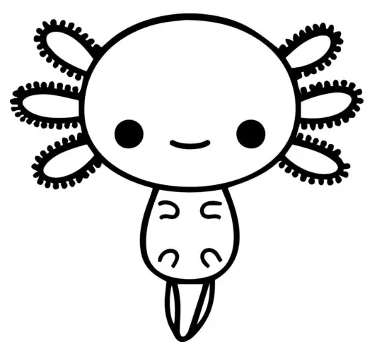 Axolotl Para Colorear 1