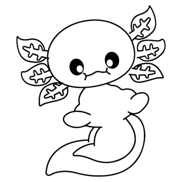 Axolotl Para Colorear 11