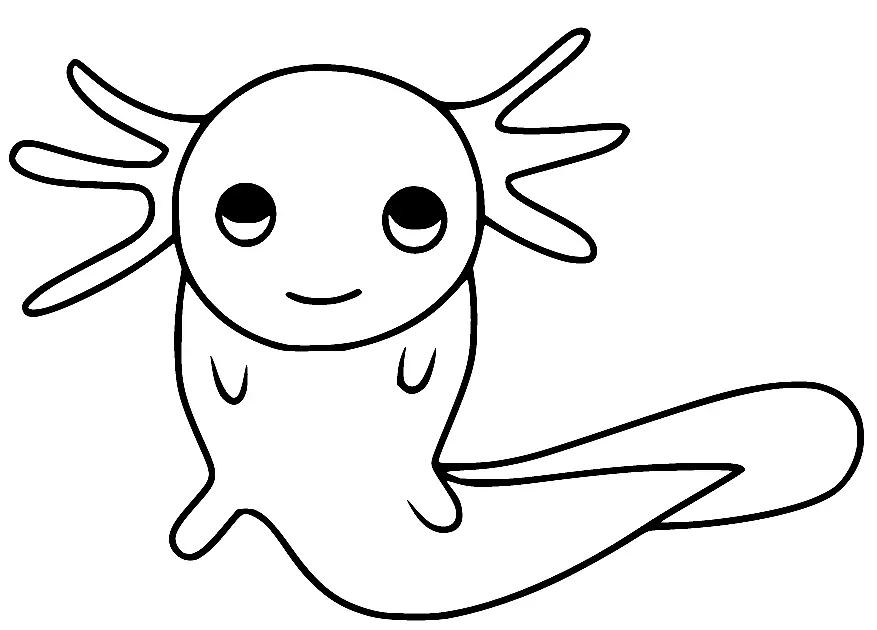 Axolotl Para Colorear 16